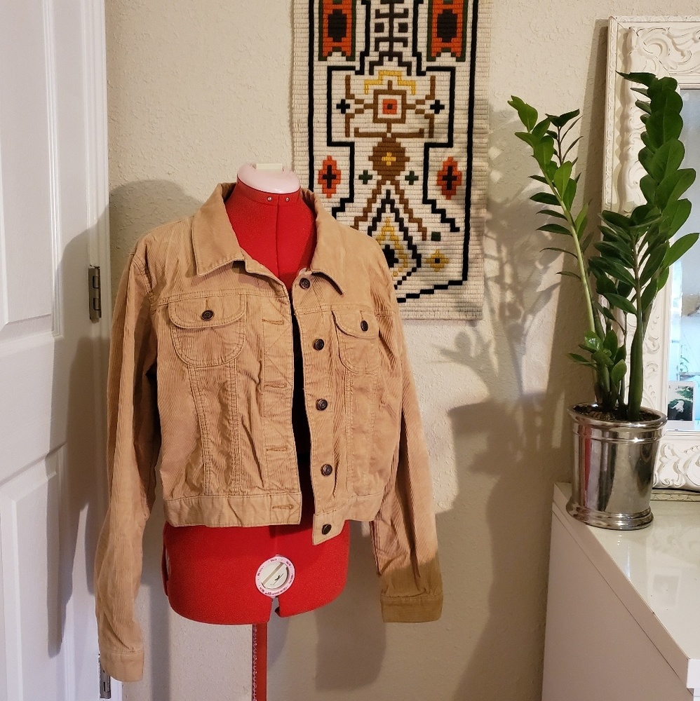 Old Navy Women's Vintage Corduroy Tan Jacket